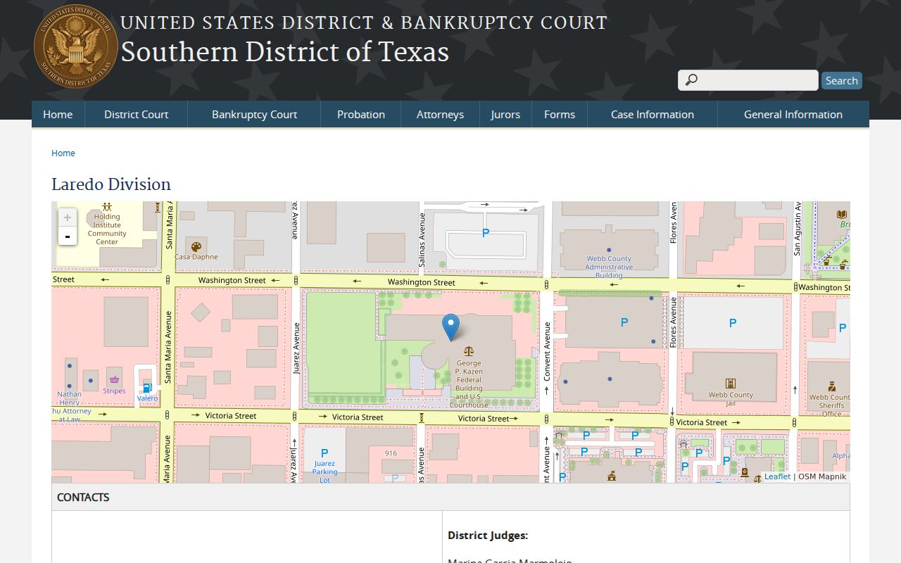 Zapata County arrest warrant records: federal Laredo Division courthouse information